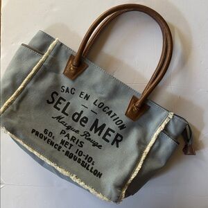 Lamyba Blue Denim SAC EN Location SEL De MER Marque Rouge PARIS Handle Tote Bag